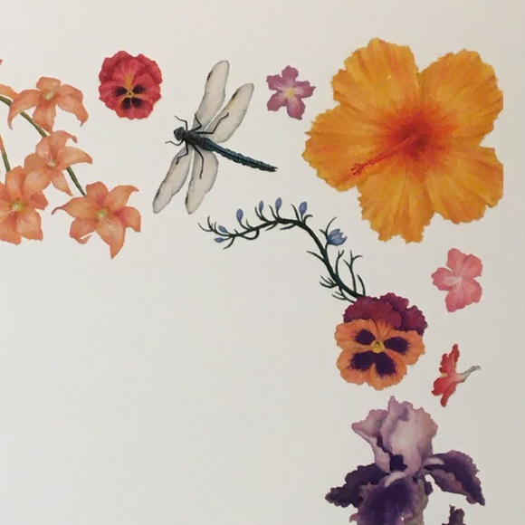 FLOWERED NOTE CARD Giclee print on premium paper - Picture 4 of 5